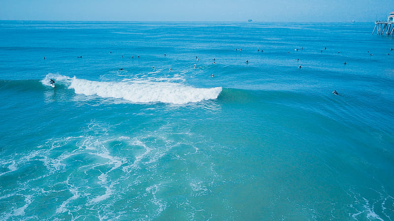 Ocean Waves Crashing on Shore, HD wallpaper