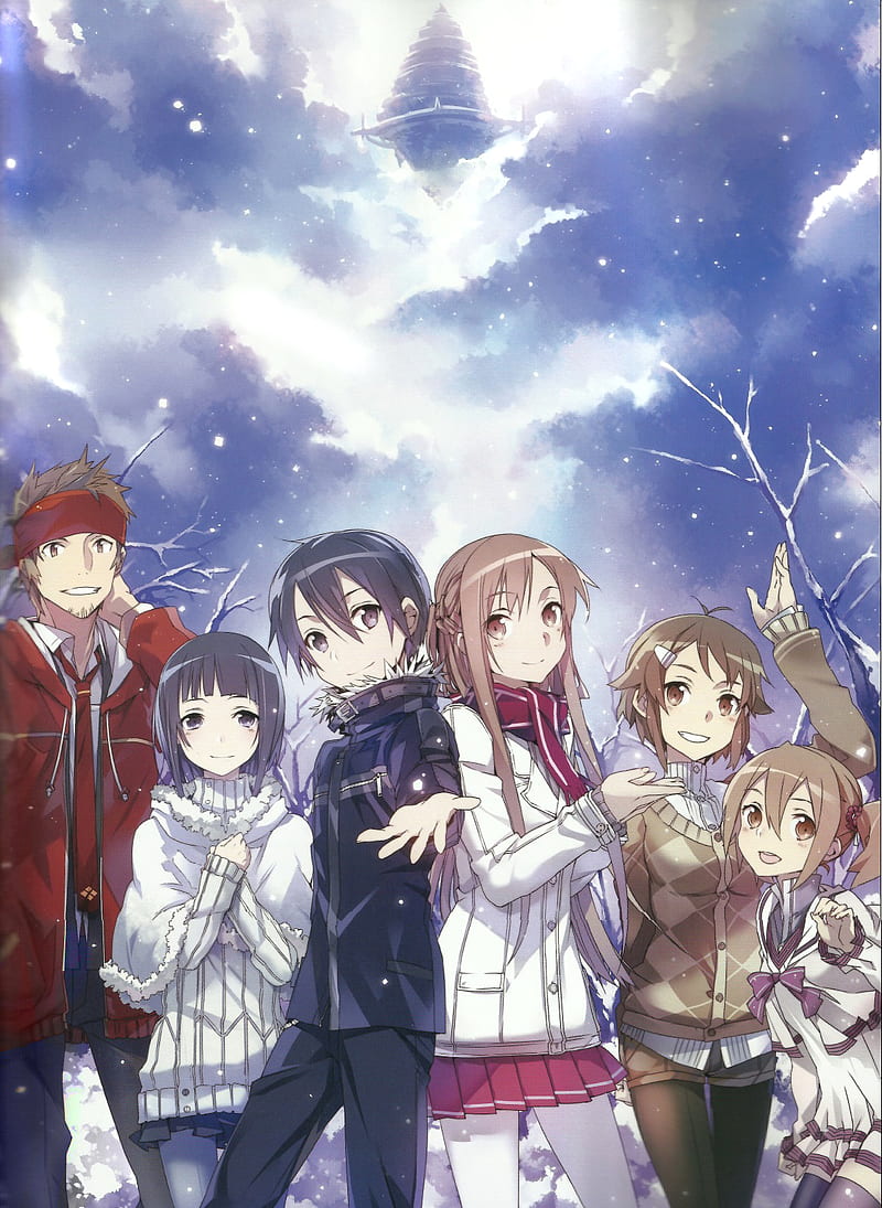 anime, novel, Sword Art Online, winter, HD phone wallpaper