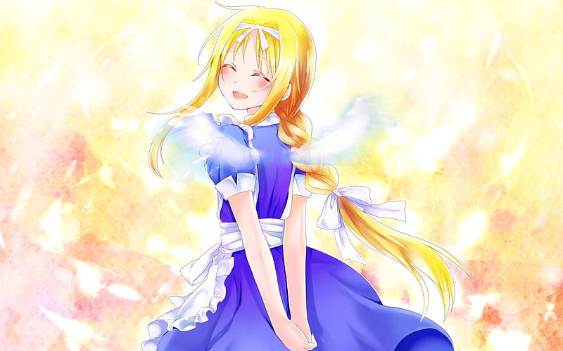 Alice Zuberg, blue dress, protagonist, manga, Sword Art Online, HD wallpaper