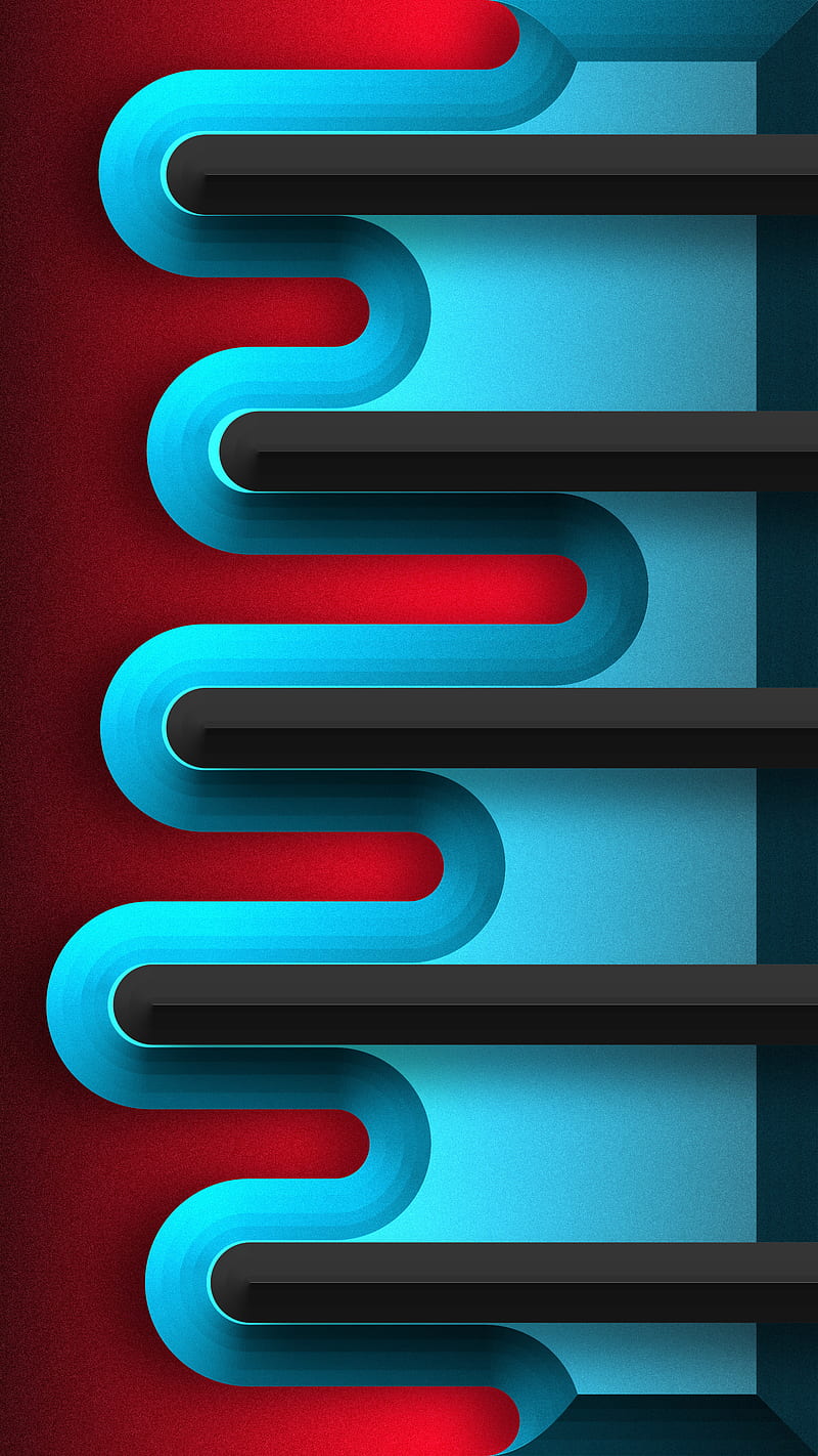 Minimal Design , Geometric, Minimal, abstract, black, blue, pattern, red, stripes, HD phone wallpaper