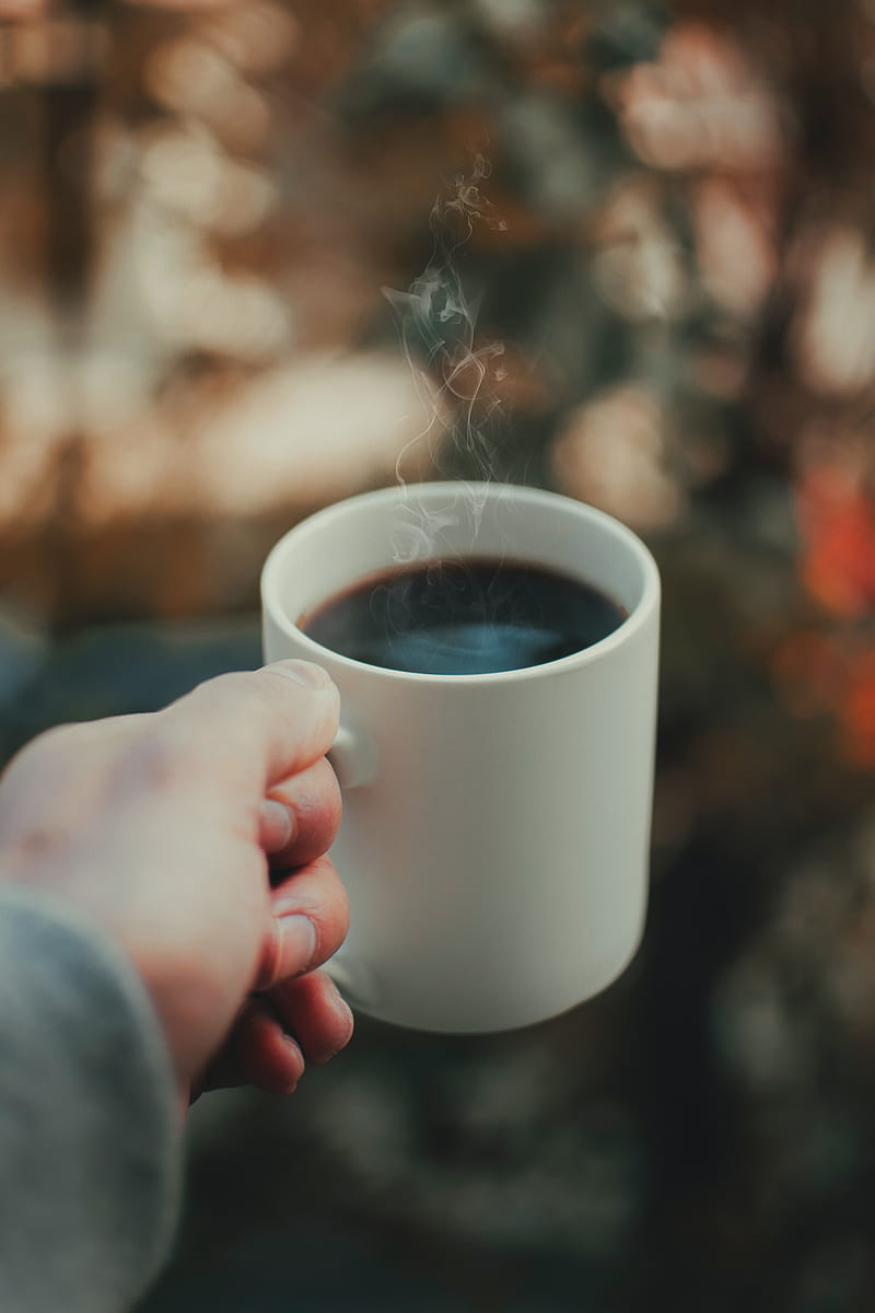 mug, hand, tea, steam, HD phone wallpaper