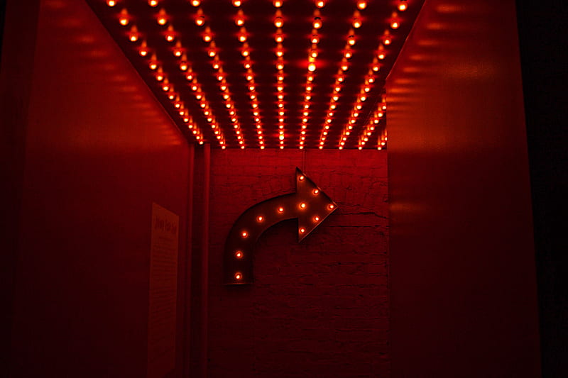 red marquee light going right, HD wallpaper