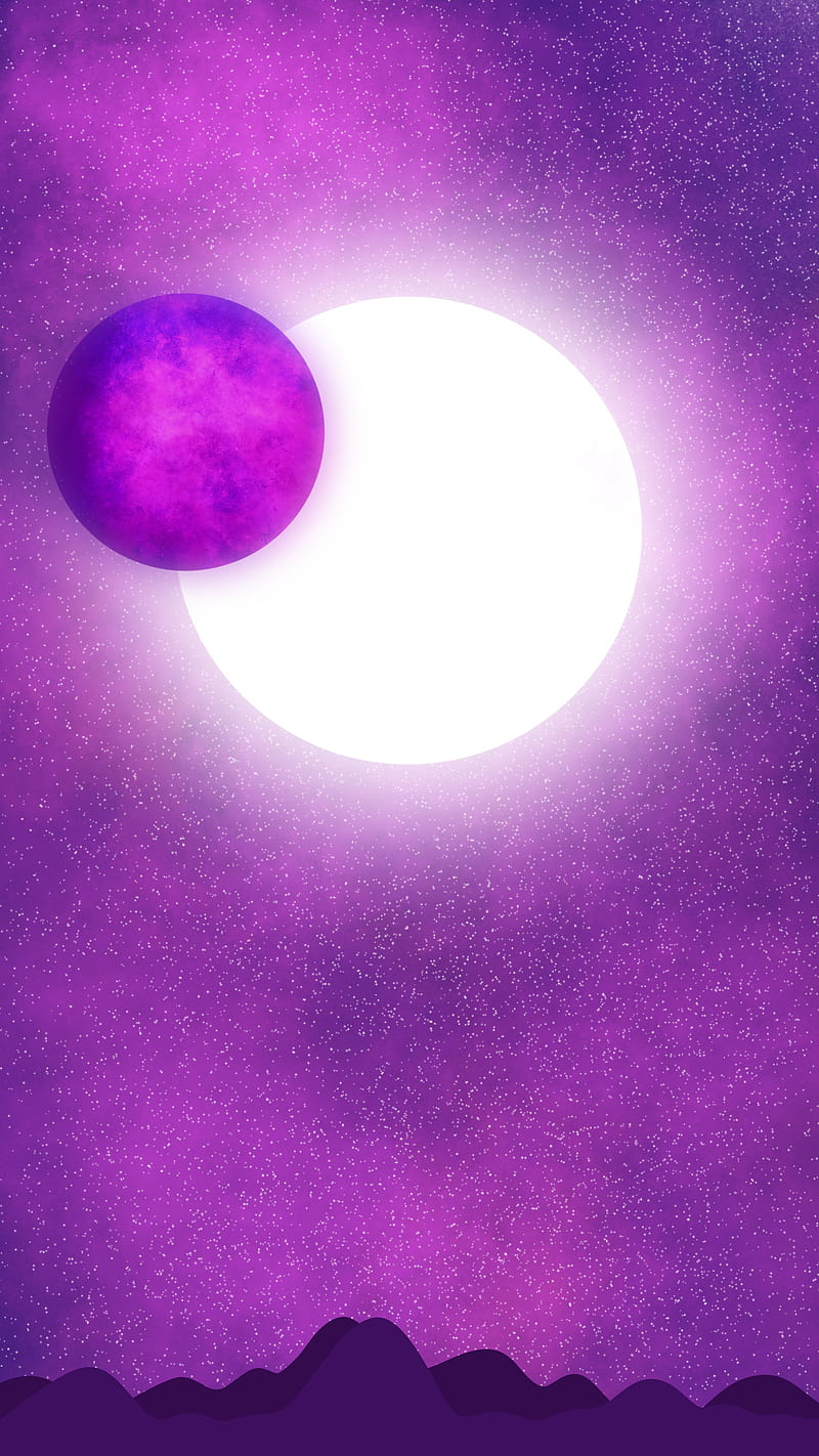 Download wallpaper 800x1200 saturn planet space vector art purple  iphone 4s4 for parallax hd background