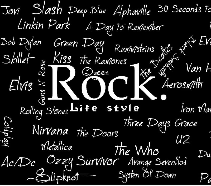 Rock, bands, black, lifestyle, music, HD wallpaper
