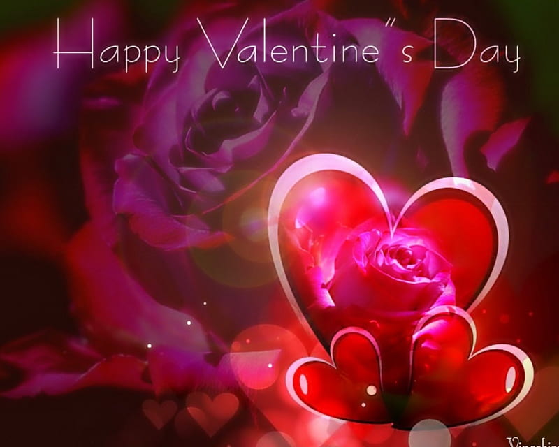 Happy Valentines Day, Valentines, art, corazones, love, HD wallpaper ...