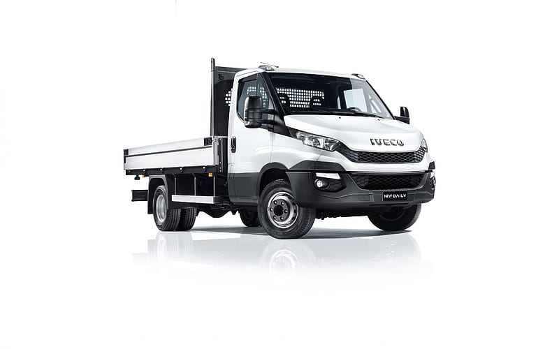 Iveco Daily, 2020, exterior, cargo truck, new white Daily, Iveco, HD wallpaper