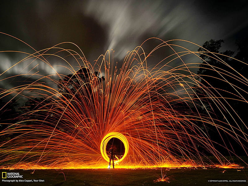 Circle of Sparks-National Geographic, HD wallpaper