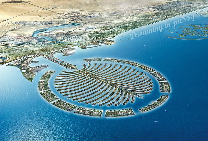 Palm Islands, modern, Dubai, world wonder, island, man made, HD wallpaper