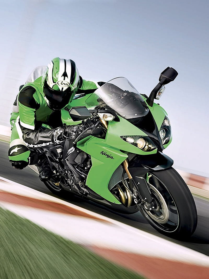 Kawasaki ninja, verde, motos, carrera, deporte, Fondo de pantalla de  teléfono HD | Peakpx