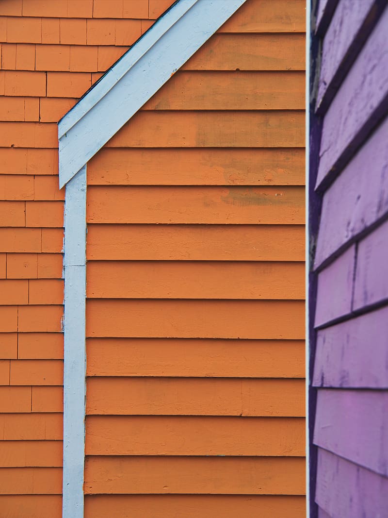 boards, walls, paint, orange, HD phone wallpaper