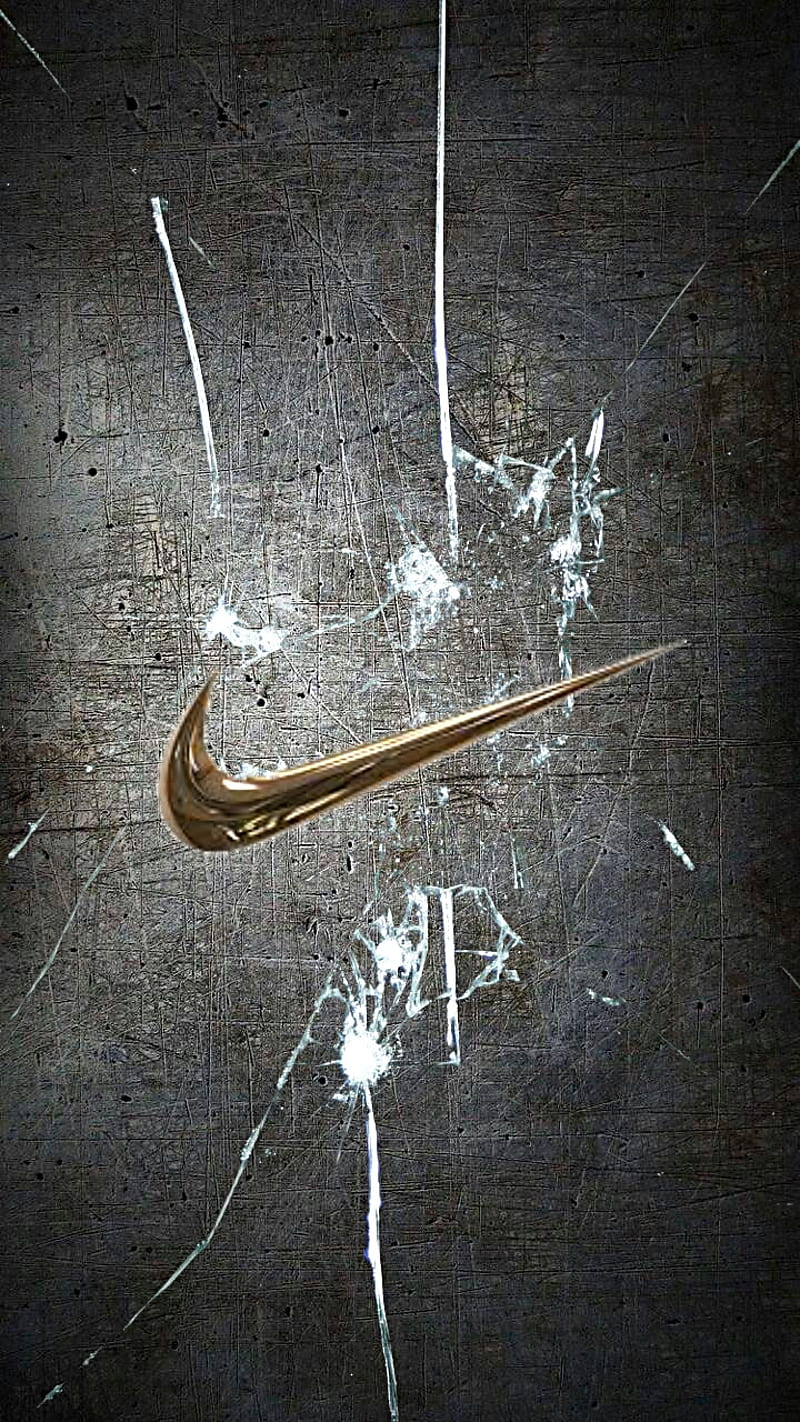 Nike, glass, logos, HD phone wallpaper