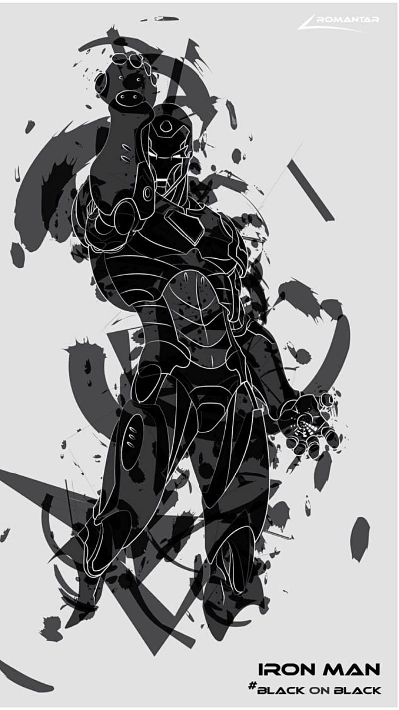 Ironman black, avengers, disney, vengadores, HD phone wallpaper