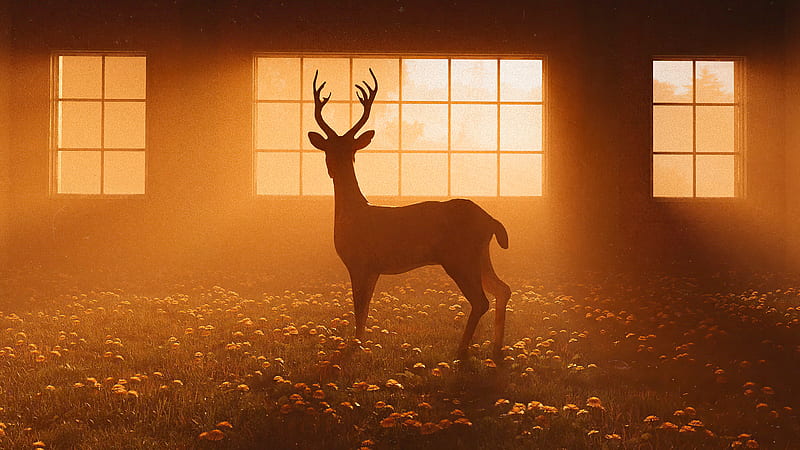 Reindeer Cinematic , reindeer, deer, artist, artwork, digital-art, HD wallpaper