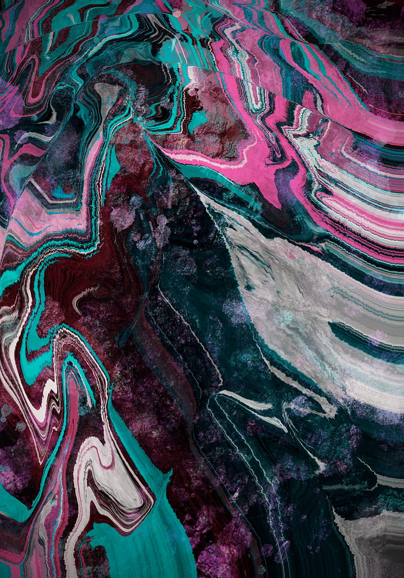 Cotton Candy , abstract, artistic, colorful, colors, fluid, girl, lines, liquid, pink, space, HD phone wallpaper