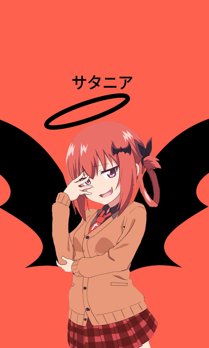 Satania, Demon, gabriel dropout, cute, anime, HD phone wallpaper