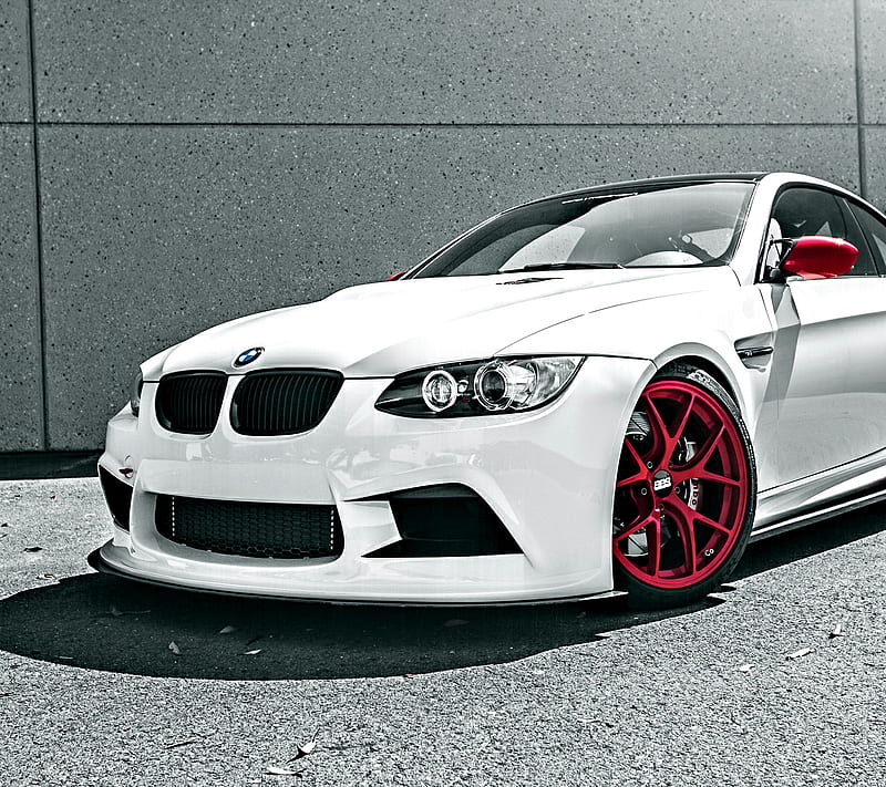 BMW M3, coupe, e92, modified, tuning, white, HD wallpaper
