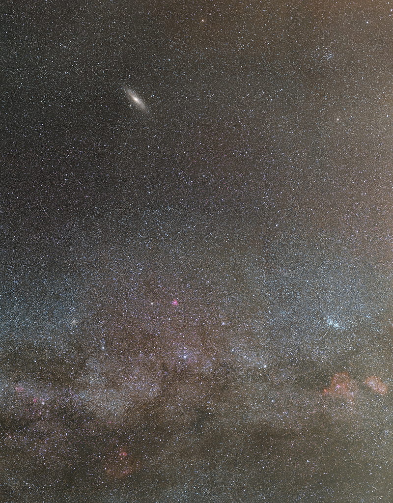 space, stars, night, astronomy, Milky Way, Andromeda, HD phone wallpaper