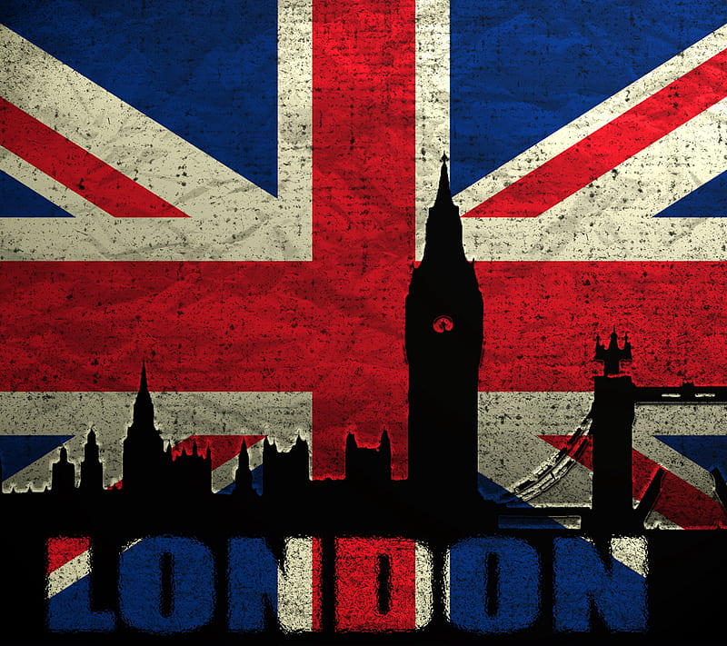London, abstract, brittish, flag, uk, HD wallpaper