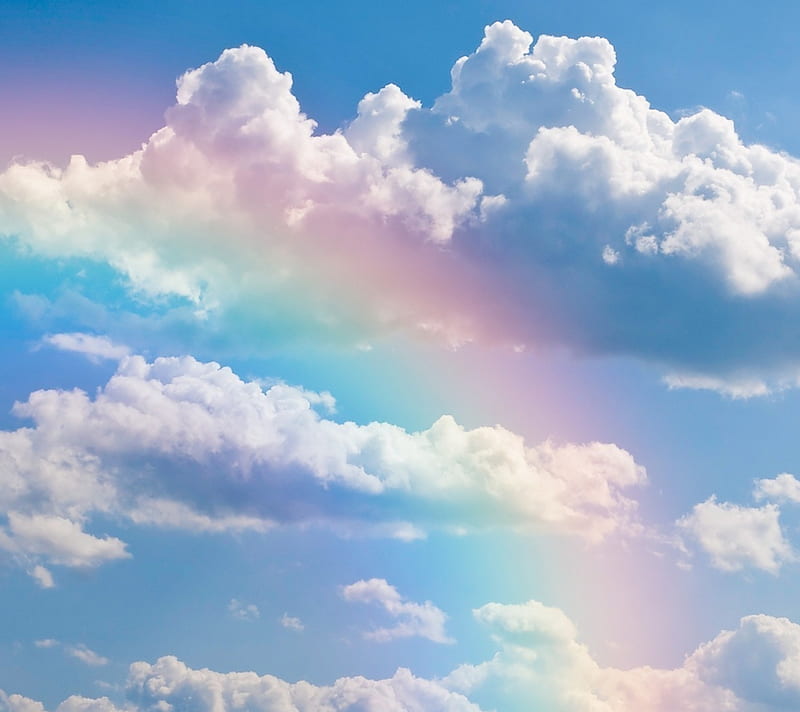 Arcoiris-nubes, nubes, naturaleza, arcoiris, Fondo de pantalla HD | Peakpx