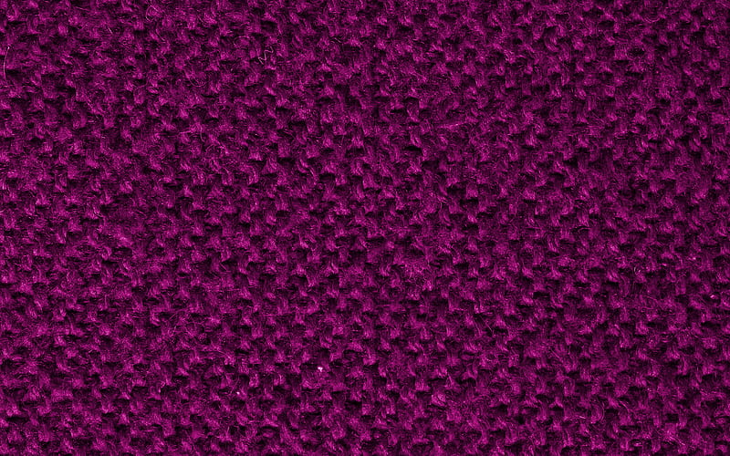 purple knitted textures, macro, wool textures, purple knitted backgrounds, close-up, purple backgrounds, knitted textures, fabric textures, HD wallpaper