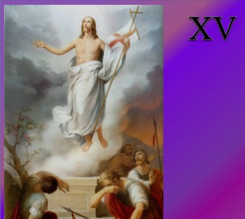 Via crucis XV, risen, christ, jesus, gospel, resurrection, easter, bible, HD wallpaper