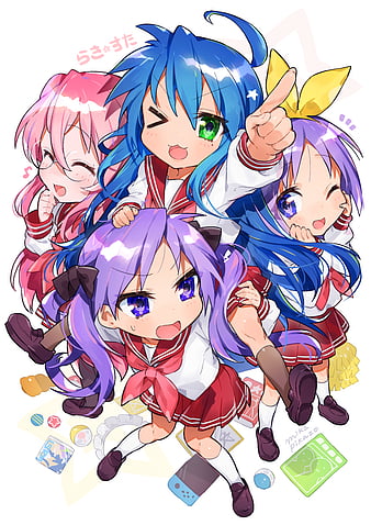 Lucky Star Windows XP anime Izumi Konata wallpaper