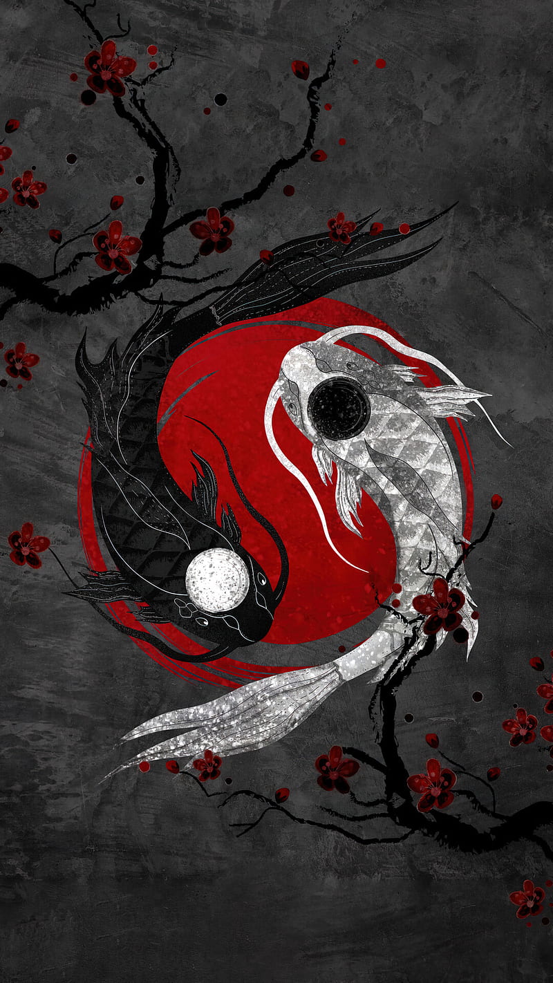 Yin yang wallpaper stock illustration. Illustration of taoism - 270001137