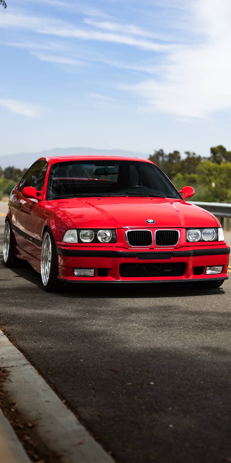 HD red bmw e36 wallpapers