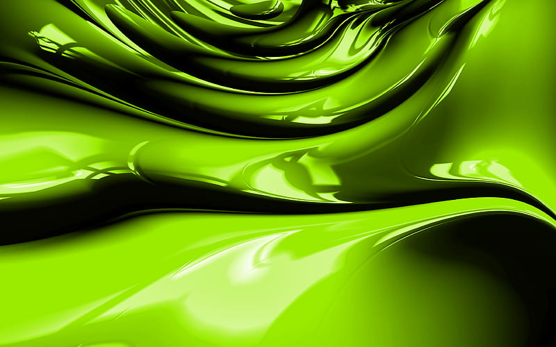 olive abstract waves, 3D art, abstract art, olive wavy background, abstract waves, surface backgrounds, olive 3D waves, creative, olive backgrounds, waves textures, HD wallpaper