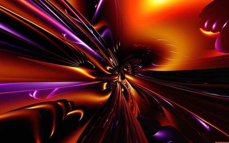 Absorption, bryce, abstract, orange, 1920x1200, HD wallpaper