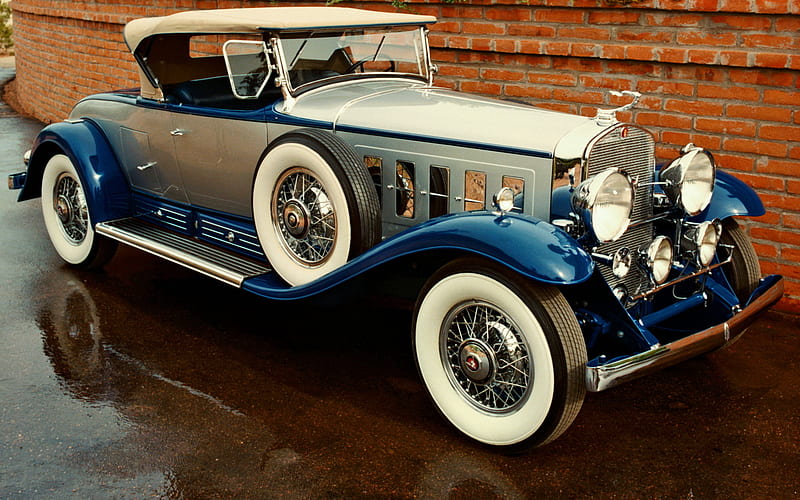 Cadillac V016, classic cars, 1930 cars, retro cars, old Cadillac, street, Cadillac, HD wallpaper