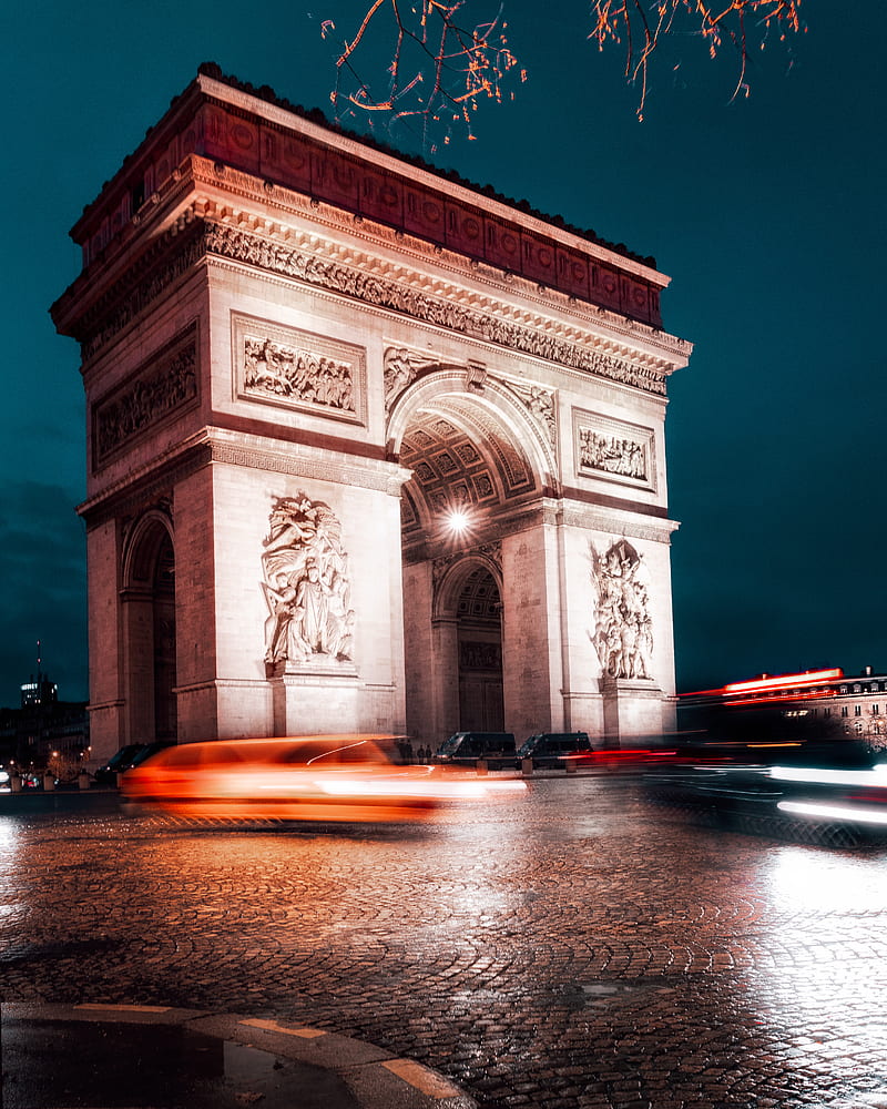 Arc de Triomphe, Vithurshan, france, paris, surreal, vibrant, vithurshan.jpeg, HD phone wallpaper