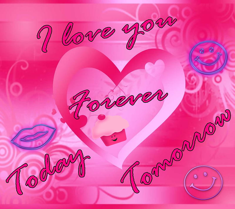 love forever, cute, siempre, heart, love, lovely, nice, pink, today, tomorrow, HD wallpaper