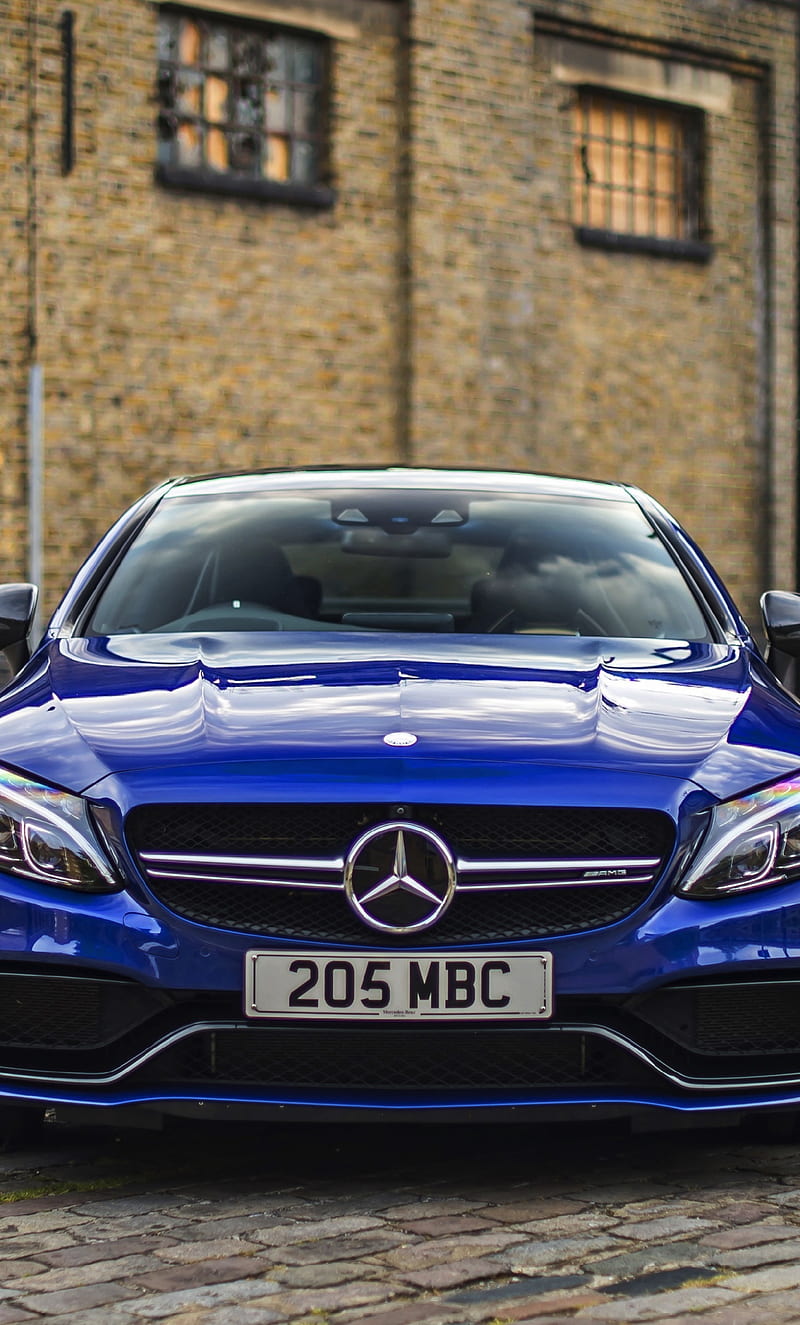 Front, Blue, Luxury Car, Mercedes Benz C Class , Iphone 6 Plus, , Background, 2738, Mercedes C200, HD phone wallpaper