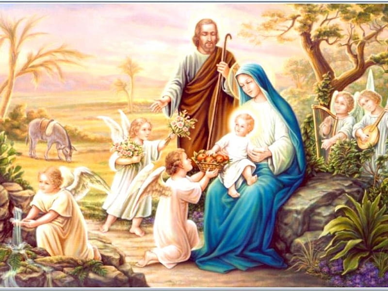 The Holy Family, JOSEPH, JESUS, MARY, VIRGIN, HOLY, FAMILY, HD wallpaper