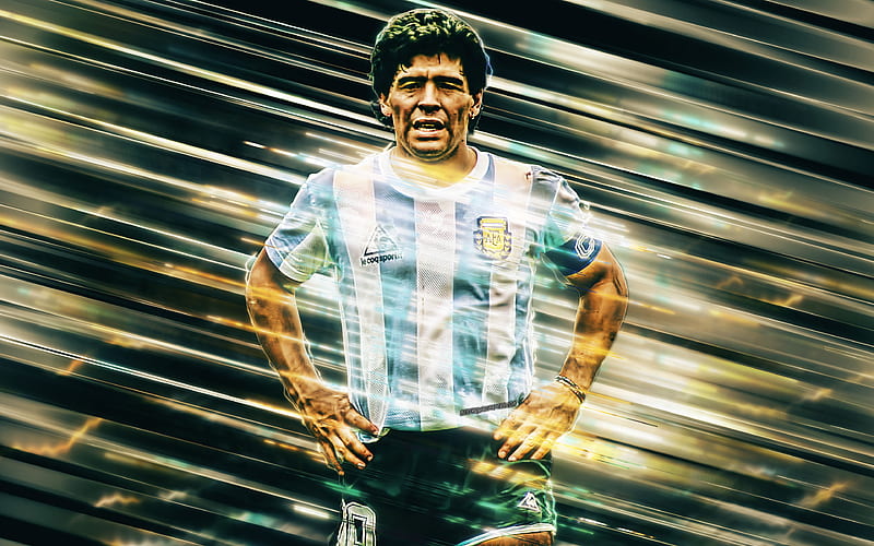 Diego Maradona, world football star, art, argentinian footballer, football legend, Argentina national football team, Maradona, HD wallpaper