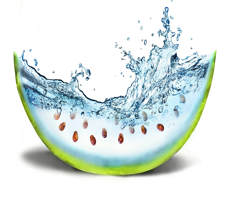 graphy, 2014, cool, new, summer, water effect, water melon, HD wallpaper