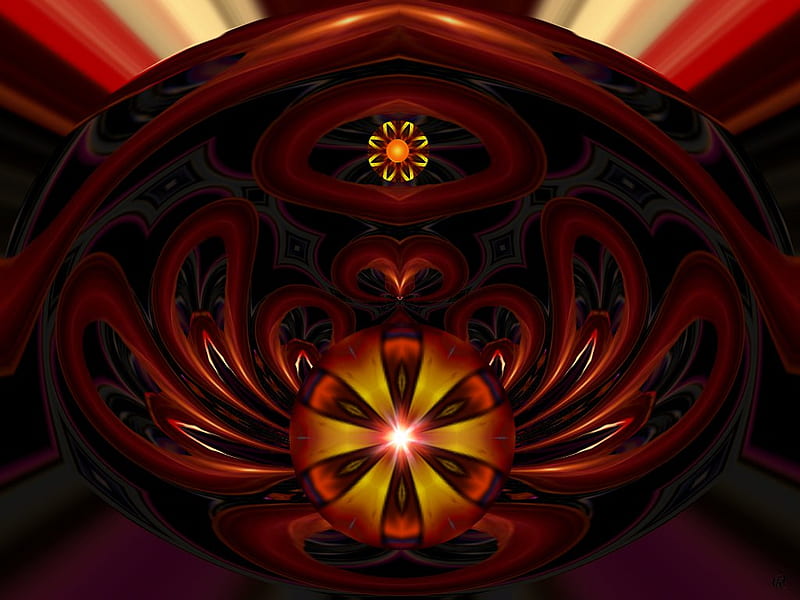 Inner Peace, 3d, fractal, collage, abstract, eye candy, HD wallpaper