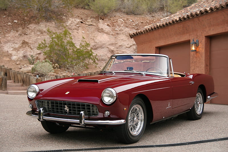 1960 Ferrari 250 GT, gt, ii, cabriolet, antique, series, 1960, ferrari, car, 250, 60, 2, HD wallpaper