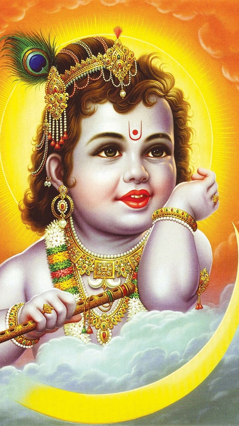 Krishna Bhagwan Ka, smile krishna, smile, lord, god, krishna, HD phone wallpaper