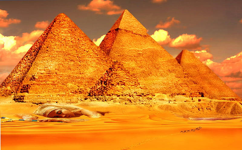 Pyramid, yellow, desert, egypt, HD wallpaper | Peakpx