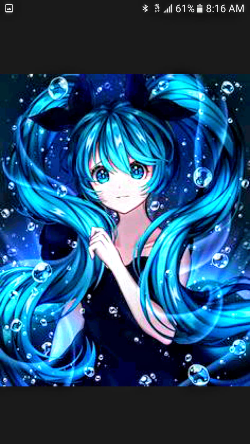 Cute Blue Anime Girl, amaniaponte, beawinnerstayawinner, HD phone wallpaper  | Peakpx