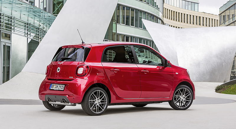 2017 Smart ForFour BRABUS Xclusive (Red) - Rear , car, HD wallpaper 2017 Smart ForFour BRABUS Xclusive (Red) - Rear , car, HD wallpaper