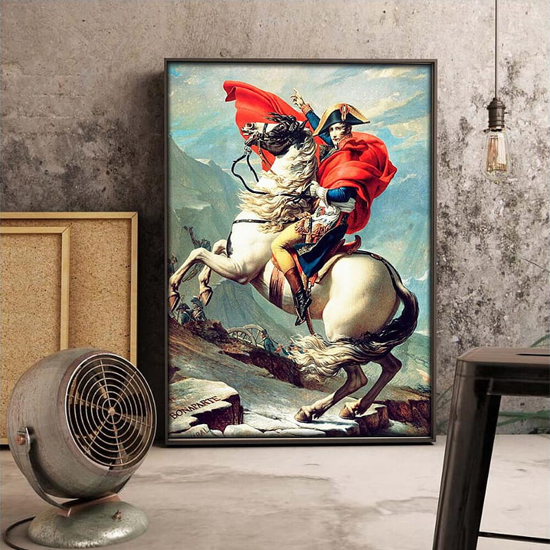 Napoleon painting background wall decorative painting., HD phone wallpaper
