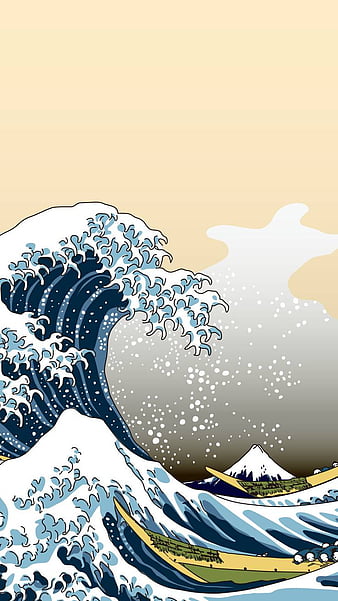 The Great Wave, art, hokusai, japan, water, woodblock, HD phone wallpaper |  Peakpx