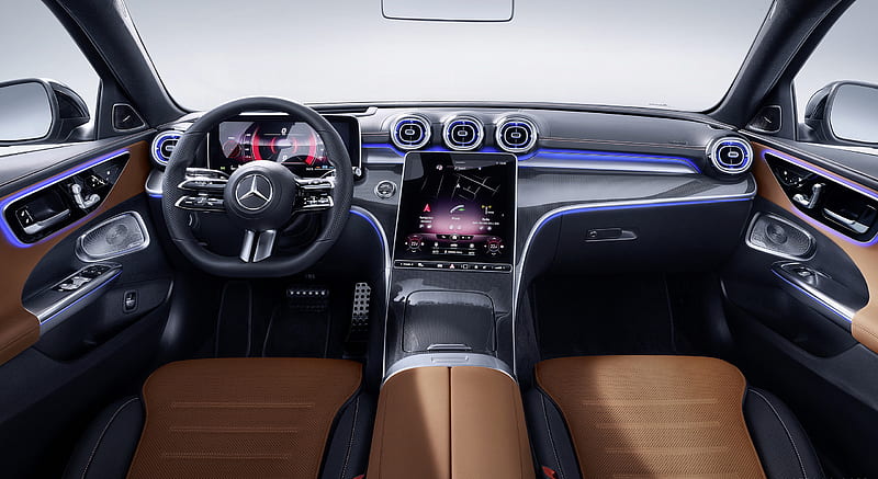 2022 Mercedes-Benz C-Class - Interior, Cockpit , car, HD wallpaper