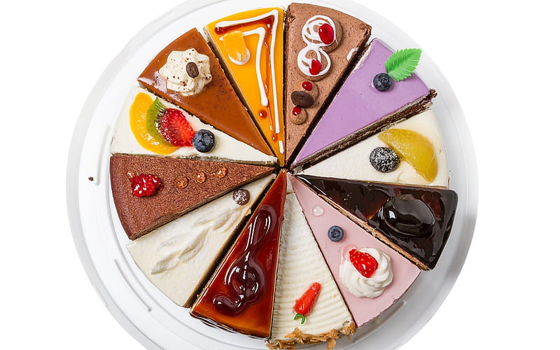 Cake, food, sugar, cream, HD wallpaper