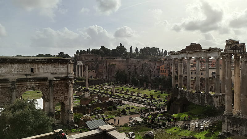 Roma Forum, foro, palatino, roman, rome, HD wallpaper