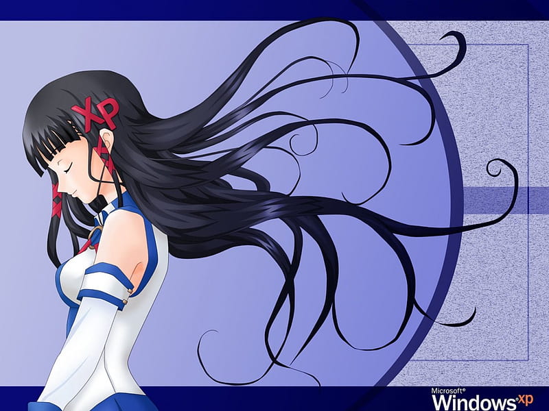 Windows xp, girl, anime, HD wallpaper