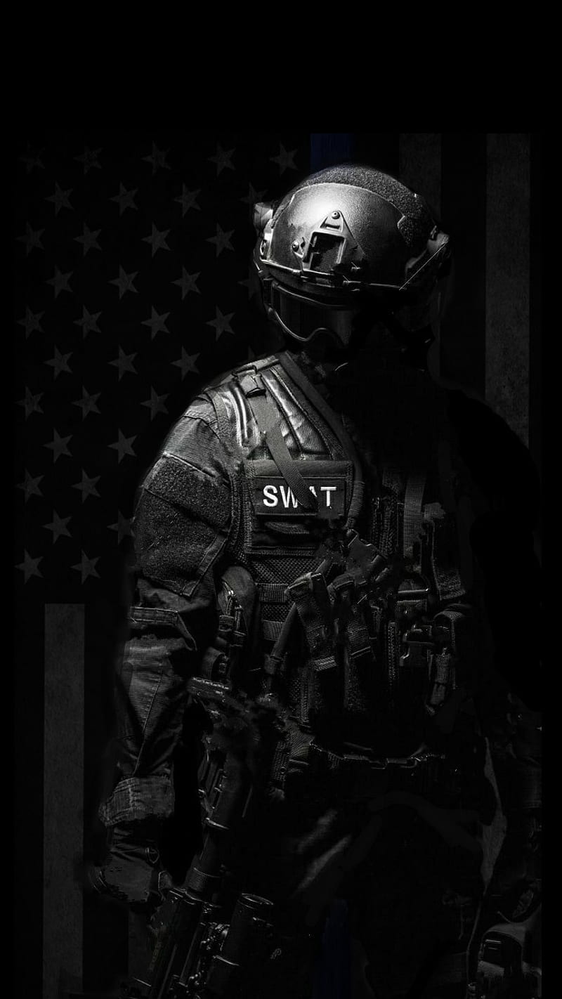 Swat police, america, awesome, badass, cool, enforcement, flag, la, law, officer, riot, HD mobile wallpaper